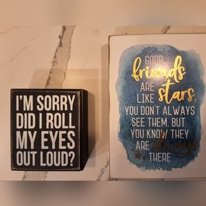 Decorative Quote Plaques Set
